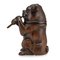 19th Century Victorian Lignum Vitae Smoking Bulldog Tobacco Jar, 1890s, Image 3