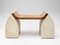 Small American Traaf Bench in Walnut and Granito Stone by Tim Vranken 1