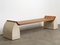 Large American Traaf Bench in Walnut and Granito Stone by Tim Vranken, Image 1