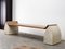 Large American Traaf Bench in Walnut and Granito Stone by Tim Vranken 6