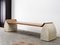 Large American Traaf Bench in Walnut and Granito Stone by Tim Vranken, Image 6