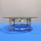 Vintage Round Metal & Glass Coffee Table, 1970s 1