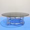 Vintage Round Metal & Glass Coffee Table, 1970s, Image 2