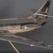 Flugzeugmodell aus poliertem Metall, 1950er 5