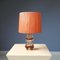 Lámpara de mesa bicolor de cristal de Gustaf Leek para Orrefors, años 60, Imagen 1
