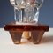 Lámpara de mesa bicolor de cristal de Gustaf Leek para Orrefors, años 60, Imagen 5