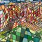 Geometrische abstrakte Komposition, 1950er, Öl auf Leinwand, gerahmt 3
