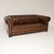 Deep Buttoned Leather Chesterfield Sofa, 1930s 2