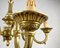 Lampadario a 6 luci in bronzo dorato, Francia, anni '60, Immagine 8