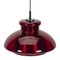 Pendant Lamp in Red Glass from Doria Leuchten 2