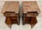 Antique Louis XVI Nightstands with Red Marble Top, 1890s, Set of 2 10