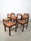 Chairs in Walnut and Natural Rattan in the Style of Pierre Jeanneret, Italy, 1970s, Set of 6, Image 1