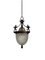 Edwardian English Brass and Prismatic Cut Glass Ceiling Pendant Light 1
