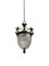 Edwardian English Brass and Prismatic Cut Glass Ceiling Pendant Light 2