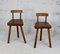 French Tripod Stools with Brutalist Backs, 1960s, Set of 2, Image 11