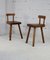 French Tripod Stools with Brutalist Backs, 1960s, Set of 2, Image 14