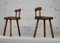 French Tripod Stools with Brutalist Backs, 1960s, Set of 2, Image 10