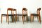 Warm Teak No. 77 Chairs and Dining Table No. 15 by Niels O. Møller, 1960s, Set of 7 6