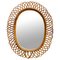 Bamboo Oval Wall Mirror by Franco Albini for Bonacina, Italy, 1960s 1