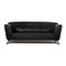 JR-8100 Two-Seater Sofa in Black Leather from Jori 1