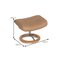 Sunrise Chair and Footstool in Beige Leather, Set of 2 4