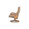 Chaise Sunrise et Repose-Pieds en Cuir Beige, Set de 2 11