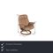 Sunrise Sessel und Fußhocker aus beigem Leder, 2er Set 2