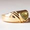 Vintage 18 Karat Goldgrüner Peridot Ring, 1970er 10