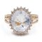 Bague Marguerite Vintage en Or 14k et Diamants, 1960s 1