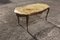 Vintage French Oval Coffee Table in Marble and Brass, 1970s 6