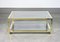 Niedriger goldener Tisch aus Metall und Glas 1