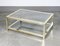Low Golden Metal and Glass Table, Image 4