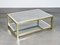 Niedriger goldener Tisch aus Metall und Glas 3