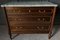 20th Century Louis XVI Mahogany White Marble Chest of Drawers 3