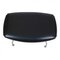 Ox Chair Ottoman in Black Leather by Hans J. Wegner, 2000s 3