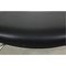 Ox Chair Ottoman in Black Leather by Hans J. Wegner, 2000s 5