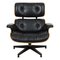 Sessel aus schwarzem Leder von Charles Eames für Herman Miller, 2000er 1
