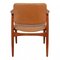 Captains Armchair in Patinated Cognac Leather by Erik Buch, 1980s 3