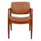 Captains Armchair in Patinated Cognac Leather by Erik Buch, 1980s, Image 1