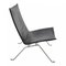 PK-22 Lounge Chair in Black Leather by Poul Kjærholm for Fritz Hansen, 1990s 2