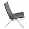 PK-22 Lounge Chair in Black Leather by Poul Kjærholm for Fritz Hansen, 1990s, Image 2
