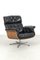 Vintage Sessel aus Leder und Schichtholz 1