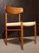 Mid-Century Single Chair Model in Teak and Papercord by A.M.501, Denmark, 1960s 1