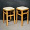 Vintage Beech Stools, Set of 2, Image 1