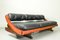 Black Leather and Rosewood GS 195 Daybed attributed to Gianni Songia for Sormani, 1960s, Image 2