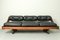 Black Leather and Rosewood GS 195 Daybed attributed to Gianni Songia for Sormani, 1960s 1