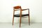 Teak and Leather Model 65 Dining Chair attributed to Niels Otto Møller from J.L. Møllers, 1960s, Image 4