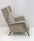 Mid-Century Italian Modern Velvet Winged Armchair by Gio Ponti for Cassina, 1950s 2