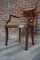 Wooden and Velvet Bridge Chair, Image 1
