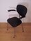 Chrome and Black Leathette Office Chair, 1950s 4